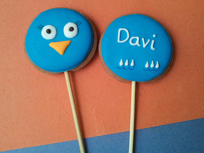 Biscoitos Decorados de Galinha Pintadinha para o Davi