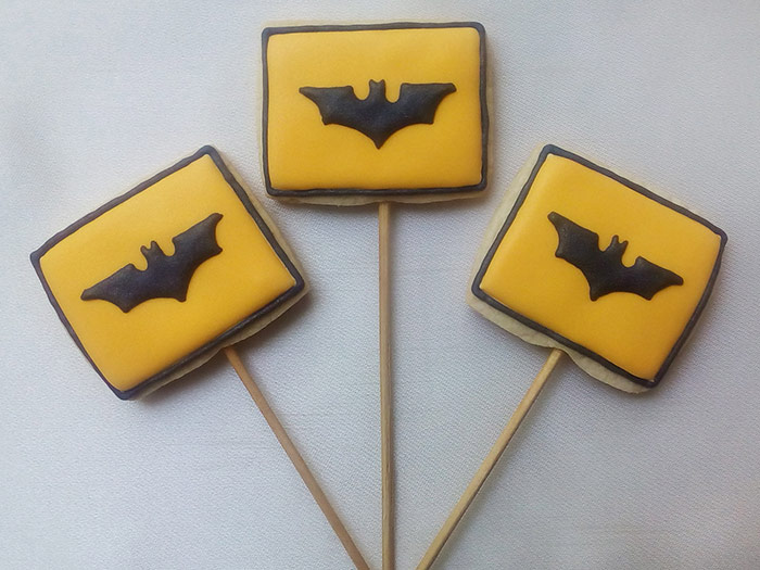 Biscoitos Decorados Pirulitos do Batman