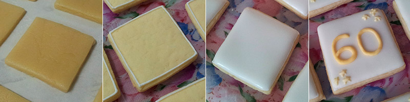 Biscoitos Decorados de Aniversário de 60 Anos Dourado Biscoitos Decorados de Aniversário de 60 Anos Dourado