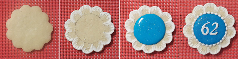 Biscoitos Decorados de Aniversário de 62 Anos Biscoitos Decorados de Aniversário de 62 Anos