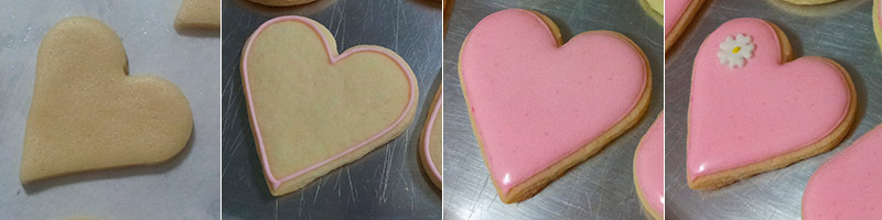 Biscoitos Decorados de Aniversrio em Rosa e Branco para a Isabella