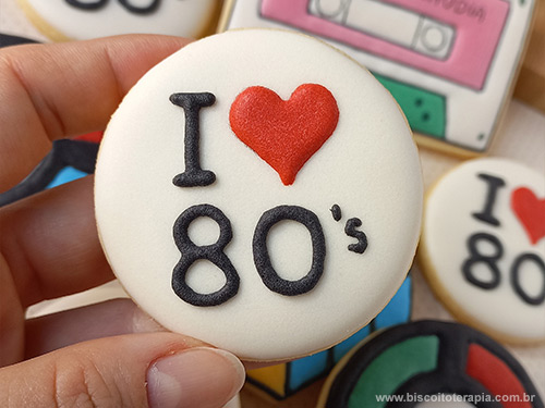 Biscoitos Decorados Festa Anos 80