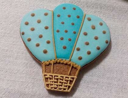 Biscoitos Decorados de Balões Azuis Biscoitos Decorados de Balões Azuis
