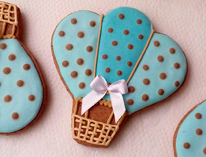 Biscoitos Decorados de Balões Azuis Biscoitos Decorados de Balões Azuis
