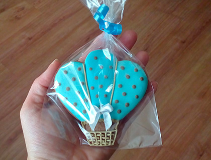 Biscoitos Decorados de Balões Azuis Biscoitos Decorados de Balões Azuis