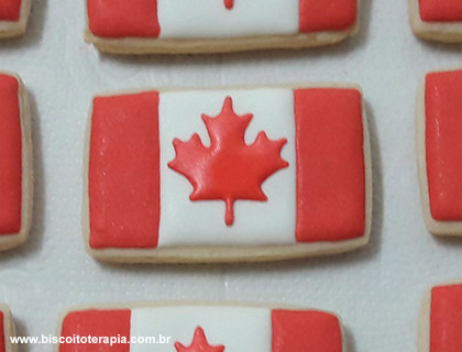 Biscoitos Decorados Bandeira do Canad