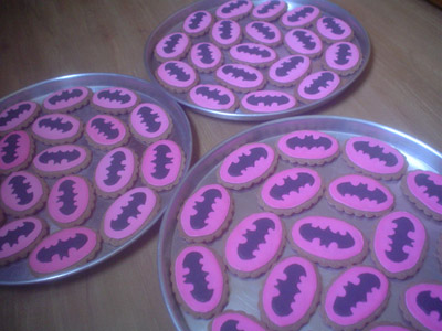Biscoitos Decorados de Batgirl
