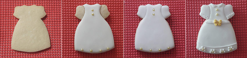 Biscoitos Decorados Batizado em Branco e Dourado Biscoitos Decorados Batizado em Branco e Dourado