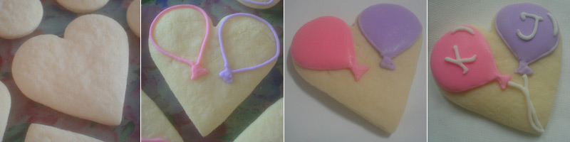 Biscoitos Decorados de Bexigas com Iniciais Biscoitos Decorados de Bexigas com Iniciais
