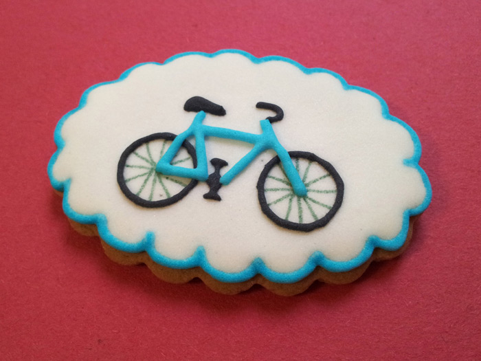 Biscoitos Decorados de Bicicleta Biscoitos Decorados de Bicicleta