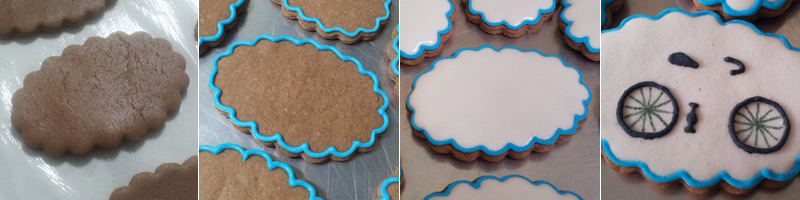 Biscoitos Decorados de Bicicleta Biscoitos Decorados de Bicicleta