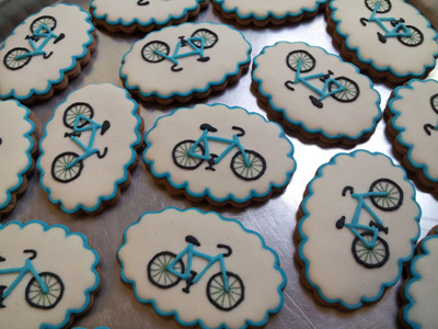 Biscoitos Decorados de Bicicleta Biscoitos Decorados de Bicicleta