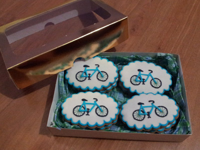 Biscoitos Decorados de Bicicleta Biscoitos Decorados de Bicicleta
