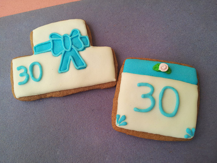 Biscoitos Decorados de Bolo e Calendrio