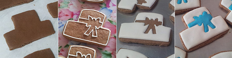 Biscoitos Decorados de Bolo e Calendrio