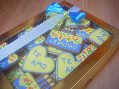 Biscoitos Decorados Bolo de Aniversrio Leandro