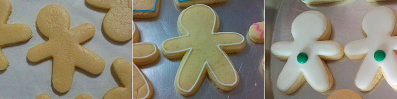 Biscoitos Decorados de Boneco de Neve