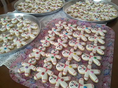 Biscoitos Decorados de Boneco de Neve