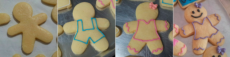 Biscoitos Decorados de Bonequinhos de Natal