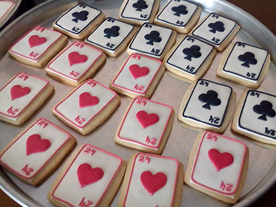 Biscoitos Decorados de Cartas de Baralho