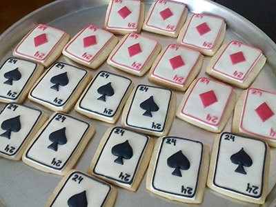 Biscoitos Decorados de Cartas de Baralho Biscoitos Decorados de Cartas de Baralho