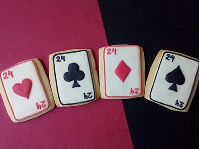 Biscoitos Decorados de Cartas de Baralho Biscoitos Decorados de Cartas de Baralho