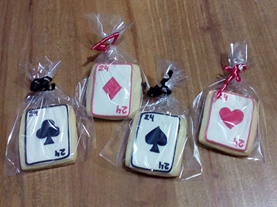 Biscoitos Decorados de Cartas de Baralho