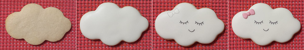 Biscoitos Decorados Ch� de Beb� Nuvem