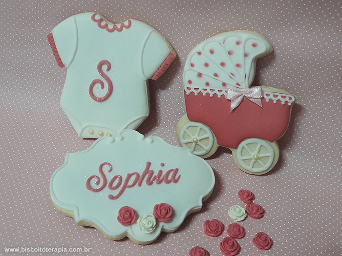 Biscoitos Decorados Ch de Beb da Sophia