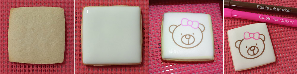 Biscoitos Decorados para Chá de Bebê com tema de Ursinha Biscoitos Decorados para Chá de Bebê com tema de Ursinha