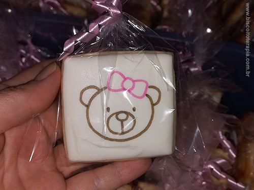 Biscoitos Decorados para Chá de Bebê com tema de Ursinha Biscoitos Decorados para Chá de Bebê com tema de Ursinha