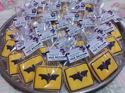 Biscoitos Decorados Ch de Cozinha Batman