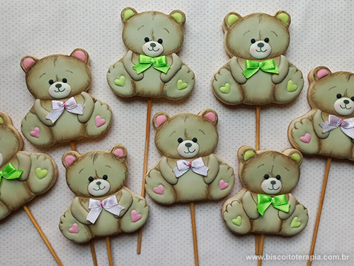 Biscoitos Decorados Chá Revelação Ursinhos Baby Biscoitos Decorados Chá Revelação Ursinhos Baby