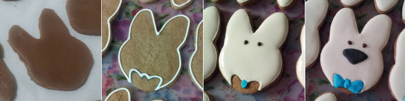 Biscoitos Decorados de Coelhinho Biscoitos Decorados de Coelhinho