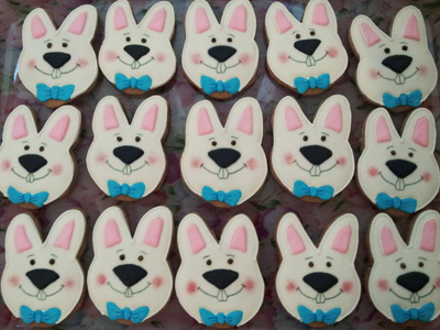 Biscoitos Decorados de Coelhinho Biscoitos Decorados de Coelhinho