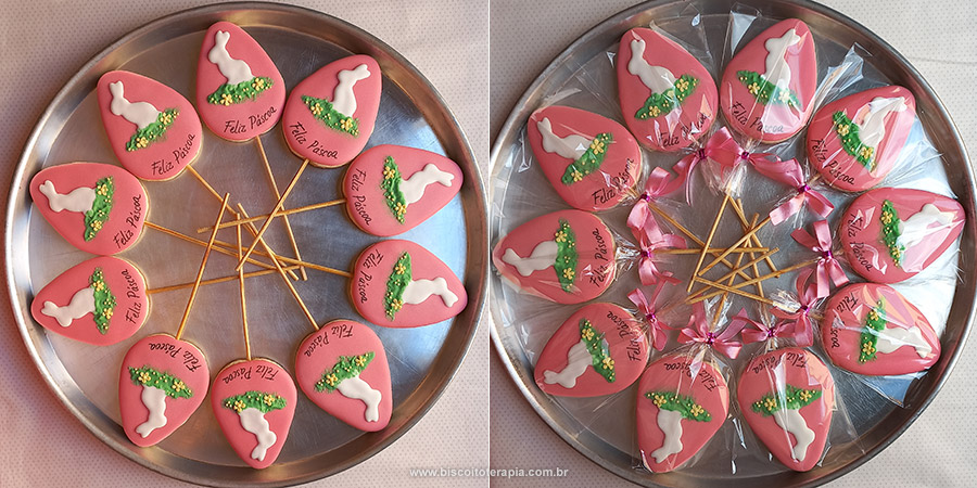 Biscoitos Decorados de Coelhinho no Ovo Biscoitos Decorados de Coelhinho no Ovo