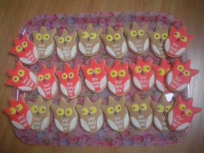 Biscoitos Decorados de Corujas Biscoitos Decorados de Corujas