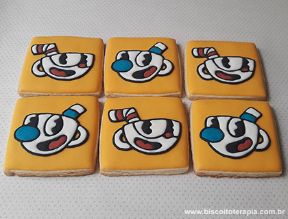 Biscoitos Decorados de Cuphead Biscoitos Decorados de Cuphead