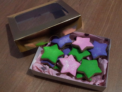 Biscoitos Decorados de Estrelinhas Biscoitos Decorados de Estrelinhas