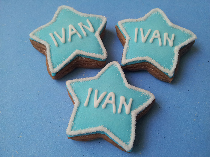 Biscoitos Decorados de Estrelinhas para o Ivan