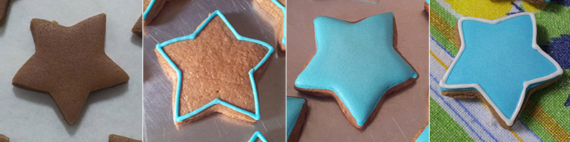 Biscoitos Decorados de Estrelinhas para o Ivan