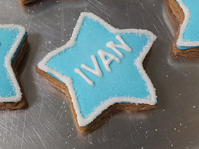 Biscoitos Decorados de Estrelinhas para o Ivan