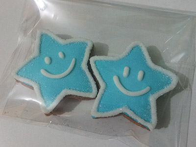 Biscoitos Decorados de Estrelinhas para o Ivan