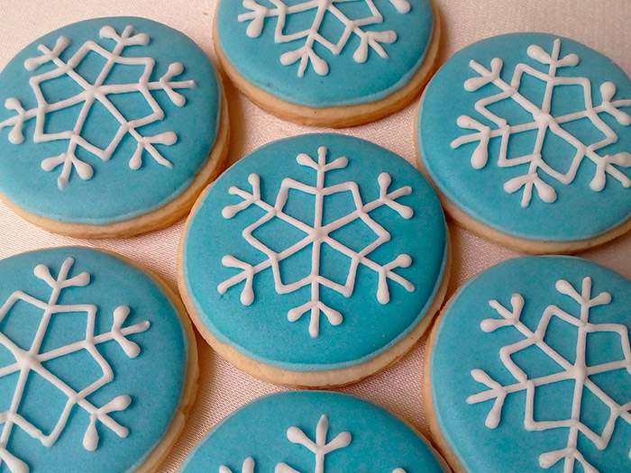 Biscoitos Decorados de Floco de Neve - Frozen Biscoitos Decorados de Floco de Neve - Frozen