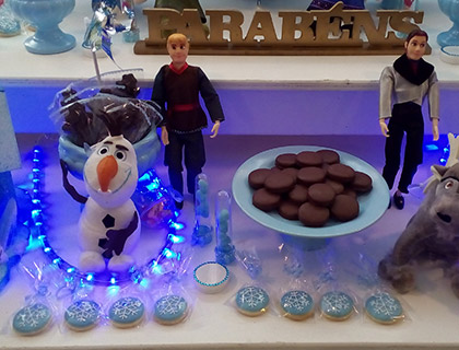 Biscoitos Decorados de Floco de Neve - Frozen Biscoitos Decorados de Floco de Neve - Frozen