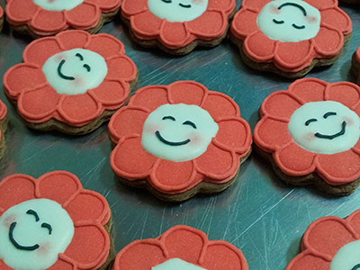 Biscoitos Decorados de Flores Felizes Biscoitos Decorados de Flores Felizes