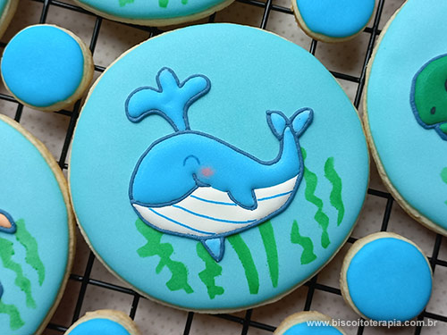 Biscoitos Decorados de Fundo do Mar Biscoitos Decorados de Fundo do Mar