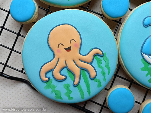Biscoitos Decorados de Fundo do Mar Biscoitos Decorados de Fundo do Mar