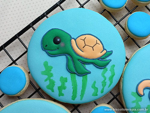 Biscoitos Decorados de Fundo do Mar Biscoitos Decorados de Fundo do Mar
