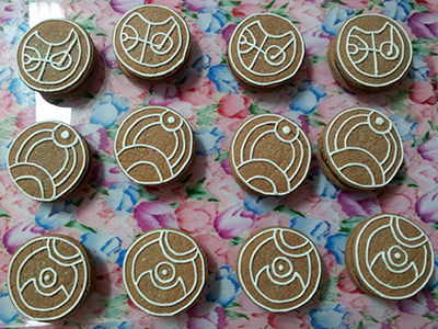 Biscoitos Decorados de Gallifreyan Biscoitos Decorados de Gallifreyan